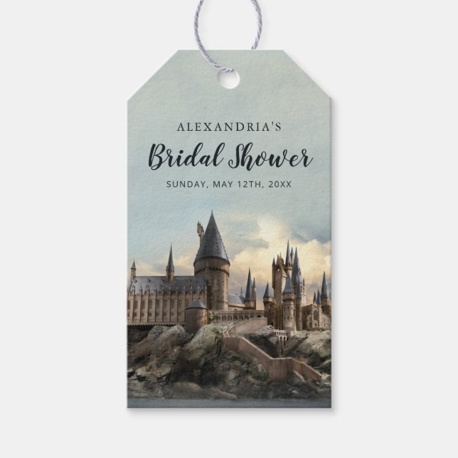 Harry Potter | Hogwarts Burg Brautparty Gefallen Geschenkanhänger (Vorderseite)
