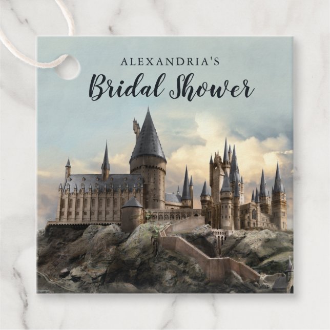 Harry Potter | Hogwarts Burg Brautparty Gefallen Geschenkanhänger (Vorderseite)