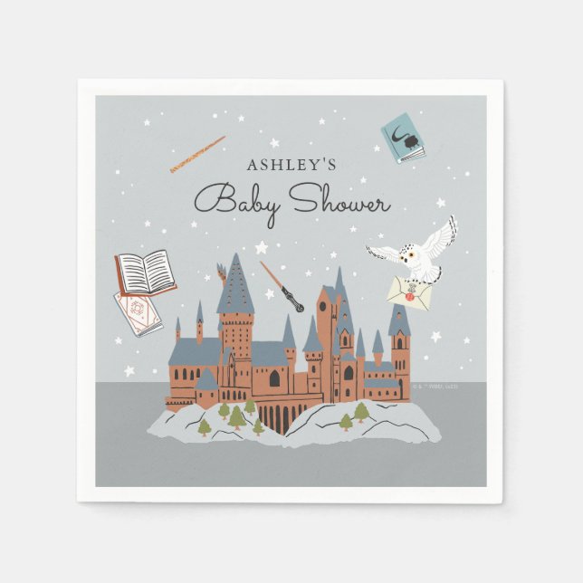 Harry Potter | Hogwarts Castle Baby Shower Serviette (Vorderseite)