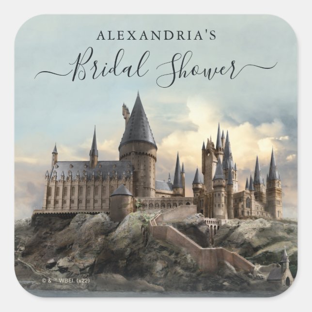 Harry Potter | Hogwarts Castle Brautparty Quadratischer Aufkleber (Vorderseite)