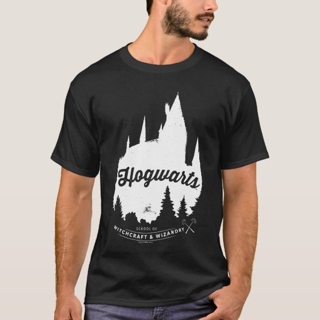 Harry Potter | HOGWARTS™ Castle Typografy T-Shirt (Vorderseite)