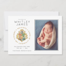 Harry Potter | Hogwarts Crest Birth Announcement