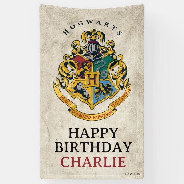 Harry Potter Hogwarts Crest Birthday Banner (Vertikal)