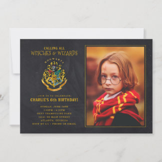 Harry Potter Hogwarts Crest Birthday - Foto Einladung
