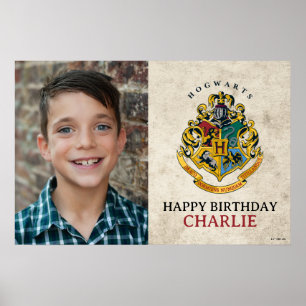 Harry Potter Hogwarts Crest Birthday Poster