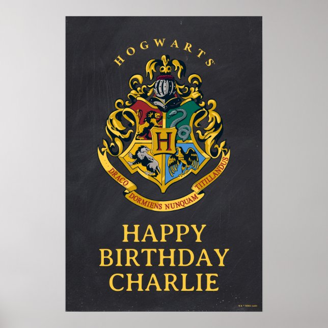 Harry Potter Hogwarts Crest Birthday Poster (Vorne)