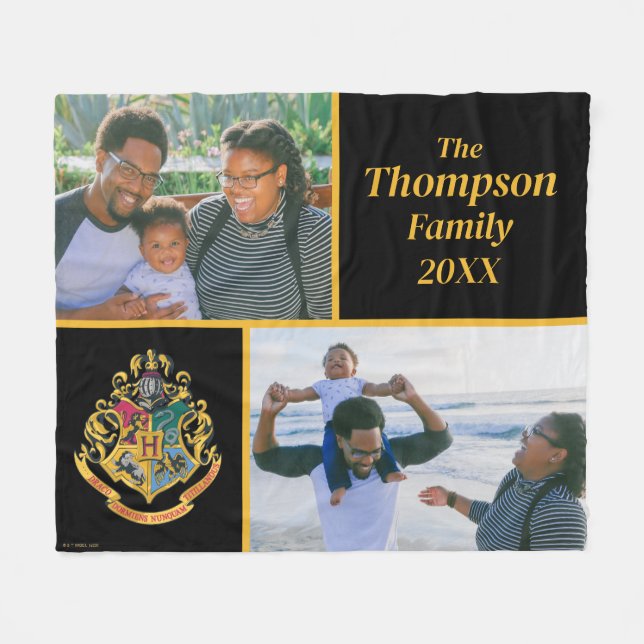 Harry Potter | Hogwarts Crest Family Foto Fleecedecke (Vorderseite (Horizontal))
