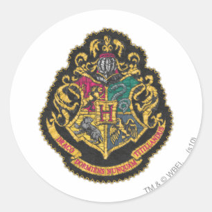 Harry Potter Hogwarts Crest Runder Aufkleber