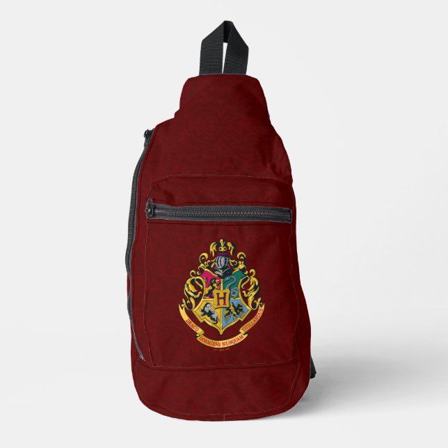 Harry Potter | Hogwarts Crest - Vollfarbigkeit Crossbody Bag (Vorderseite)