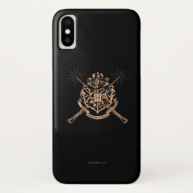Harry Potter | Hogwarts Crossed Wands Wappen Case-Mate iPhone Hülle (Rückseite)