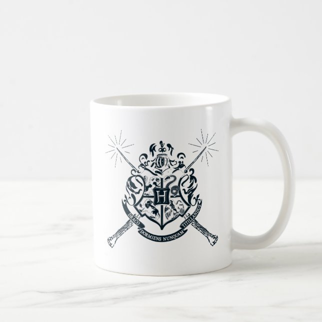 Harry Potter | Hogwarts Crossed Wands Wappen Kaffeetasse (Rechts)
