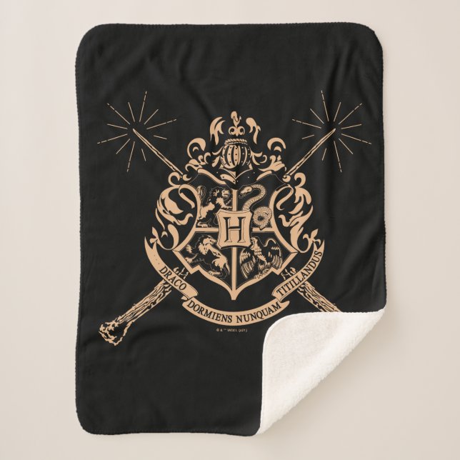 Harry Potter | Hogwarts Crossed Wands Wappen Sherpadecke (Vorderseite)