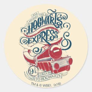 Harry Potter   Hogwarts-Express-Typografie Runder Aufkleber