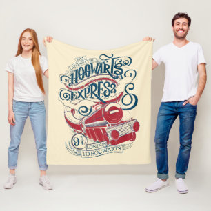 Harry Potter Hogwarts Express Typografy Fleecedecke