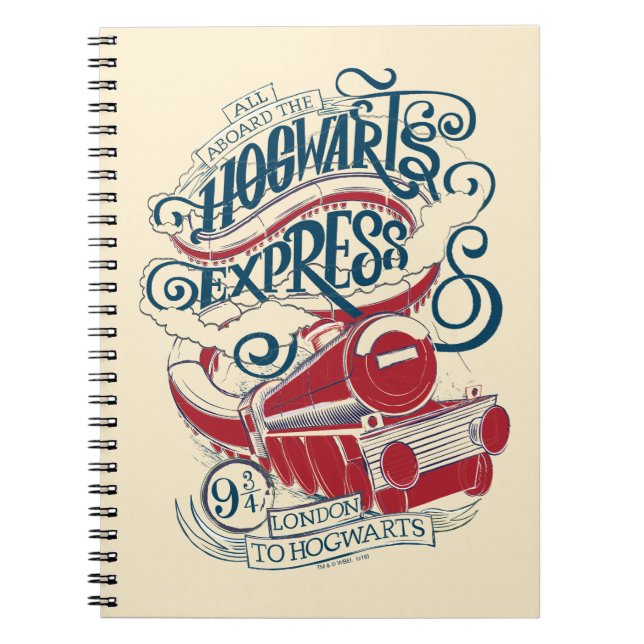 Harry Potter | Hogwarts Express Typography Notizblock (Vorderseite)