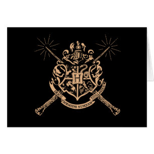 Harry Potter Hogwarts gekreuzte Zauberstäbe Wapp