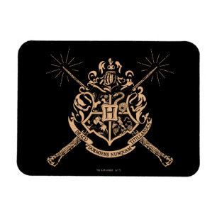 Harry Potter Hogwarts gekreuzte Zauberstäbe Wapp Magnet