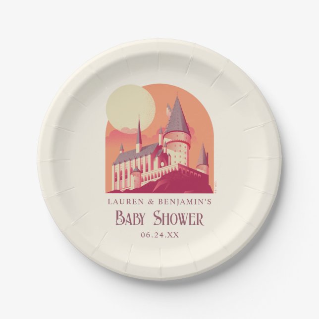 Harry Potter | Hogwarts Girl Baby Shower Pappteller (Vorderseite)