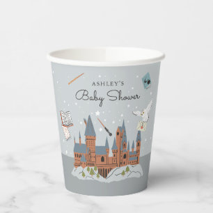 Harry Potter Hogwarts Pattern Baby Shower Pappbecher