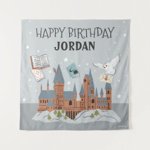 Harry Potter Hogwarts-Schloss Alles Gute zum Geb Wandteppich