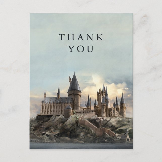 Harry Potter Hogwarts-Schloss Danke Postkarte (Vorderseite)
