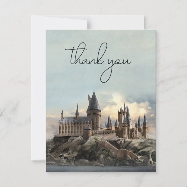Harry Potter Hogwarts-Schloss Hochzeit Danke (Vorderseite)