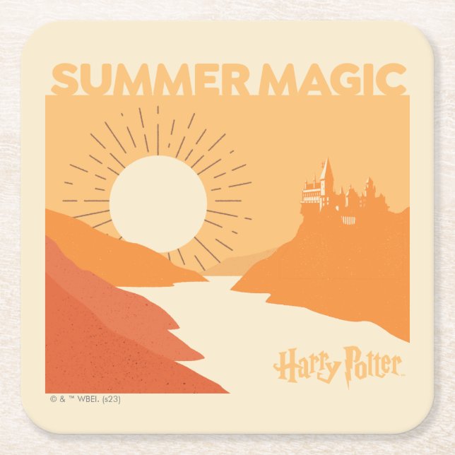HARRY POTTER™ | HOGWARTS™ Summer Magic Rechteckiger Pappuntersetzer (Vorderseite)