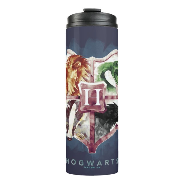 Harry Potter | HOGWARTS™ Wappen Aquarell Thermosbecher (Vorderseite)