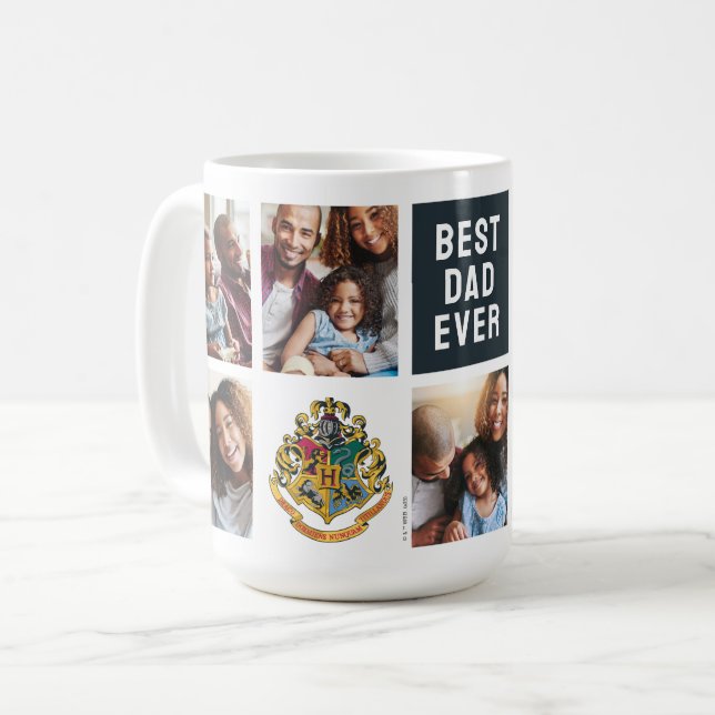 Harry Potter | Hogwarts-Wappen - Dad-Fotocollage Kaffeetasse (Vorderseite Links)