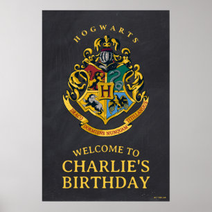 Harry Potter Hogwarts-Wappen Geburtstag Poster