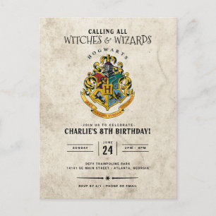 Harry Potter Hogwarts-Wappen Geburtstag Postkarte