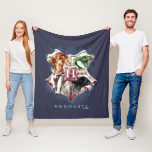 Harry Potter HOGWARTS™ Wappen Wasserfarbe Fleecedecke