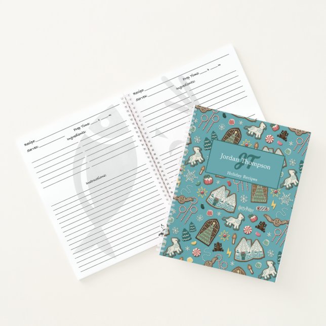 HARRY POTTER™ HOGWARTS™ Weihnachts-Cookie-Muster Notizbuch (Innenseite)