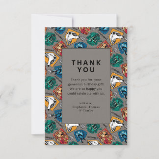 Harry Potter House Pattern Geburtstag Vielen Dank Einladung