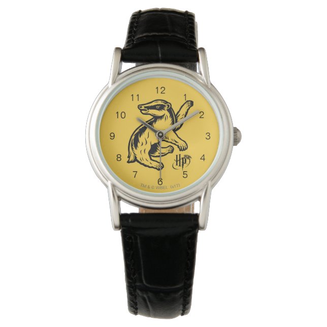 Harry Potter | Hufflepuff Badger Icon Armbanduhr (Vorderseite)
