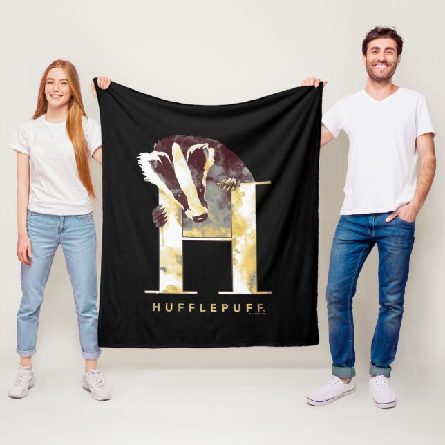 Harry Potter | HUFFLEPUFF™ Dachs Wasserfarbe Fleecedecke (Beispiel)