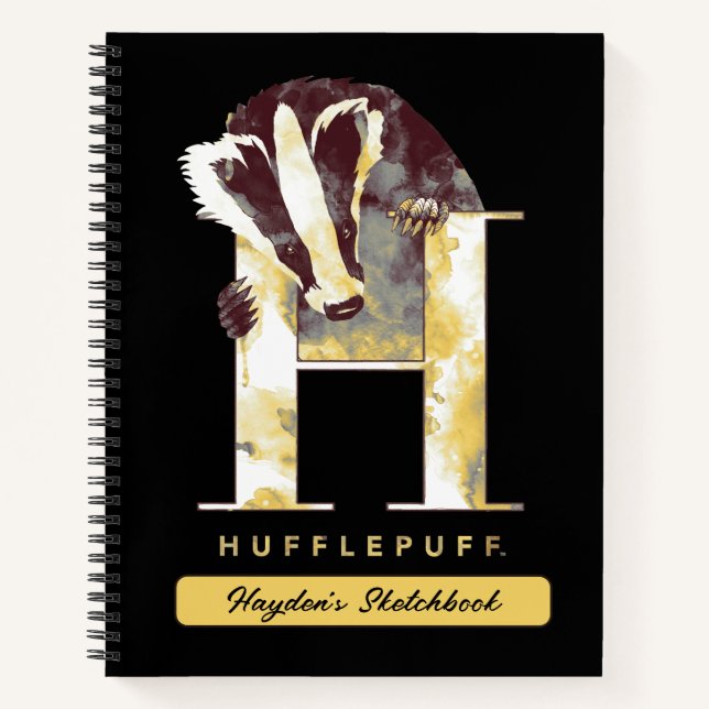 Harry Potter | HUFFLEPUFF™ Dachs Zeichnung Notizbuch (Vorderseite)