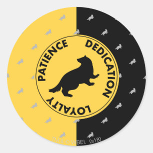 Harry Potter   HUFFLEPUFF™ Haus-Eigenschaften Graf Runder Aufkleber