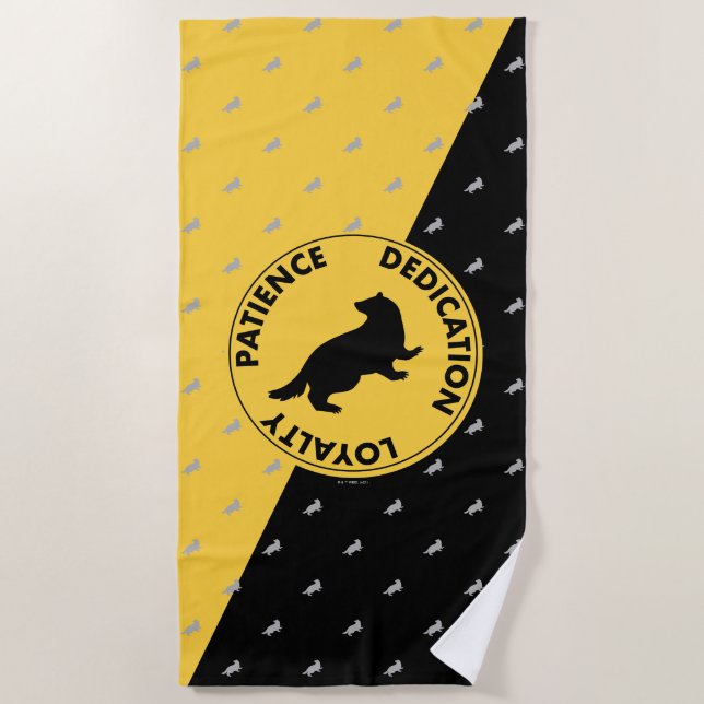 Harry Potter | HUFFLEPUFF™ House Lines Graphic Strandtuch (Vorderseite)