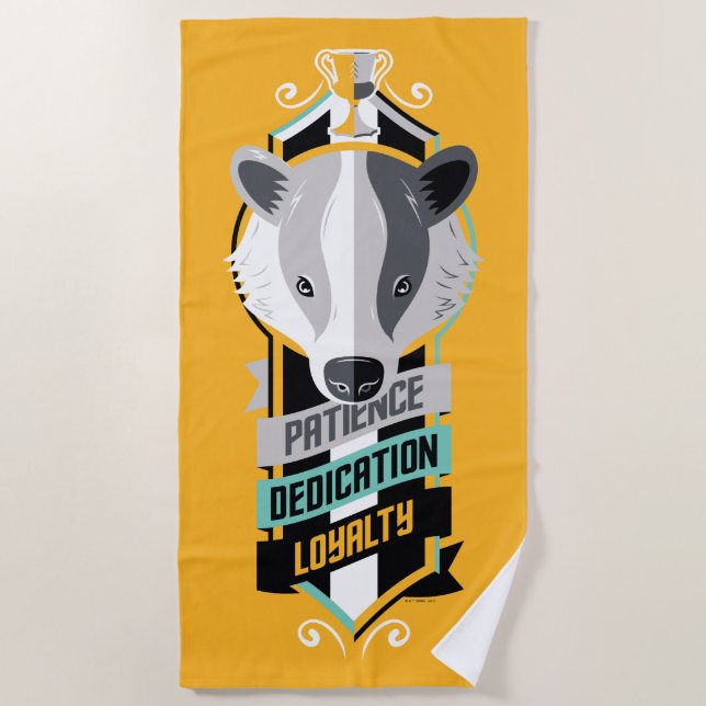 Harry Potter | HUFFLEPUFF™ House Lines Sigil Strandtuch (Vorderseite)