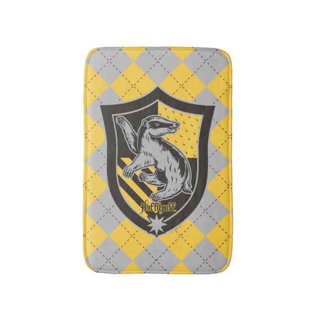 Harry Potter | Hufflepuff House Pride Wappen Badematte (Vorderseite Vertikal)