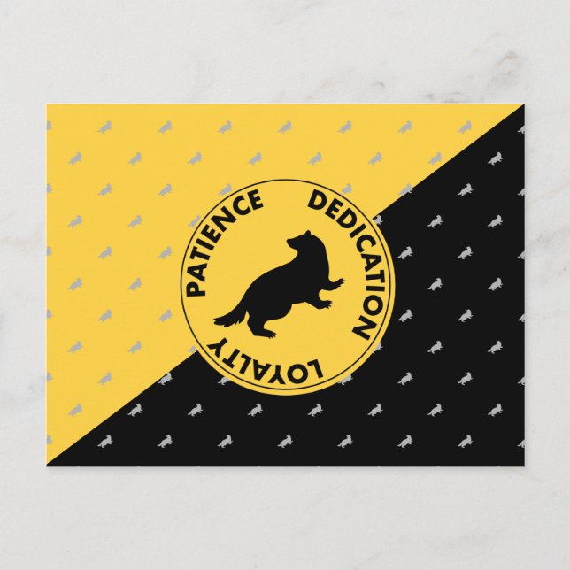 Harry Potter | HUFFLEPUFF™ House Traits Graphic Postkarte (Vorderseite)
