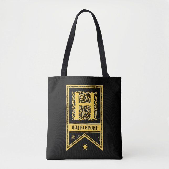 Harry Potter | Hufflepuff Monogram Banner Tasche (Vorderseite)