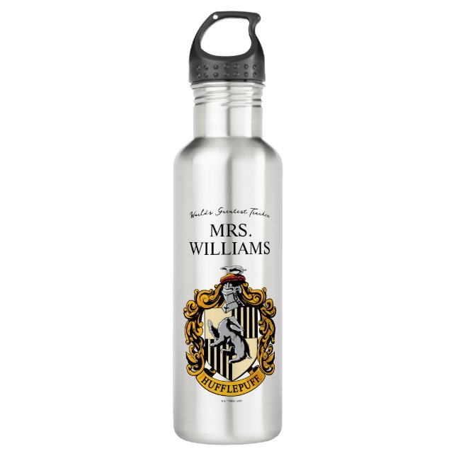 Harry Potter | Hufflepuff Teacher Personalisiert Edelstahlflasche (Vorderseite)