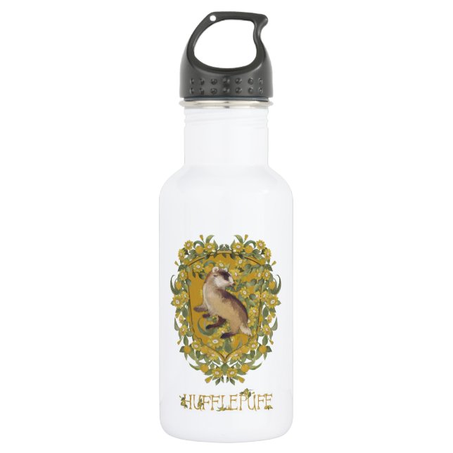 HARRY POTTER™ | HUFFLEPUFF™ Wappen Edelstahlflasche (Vorderseite)