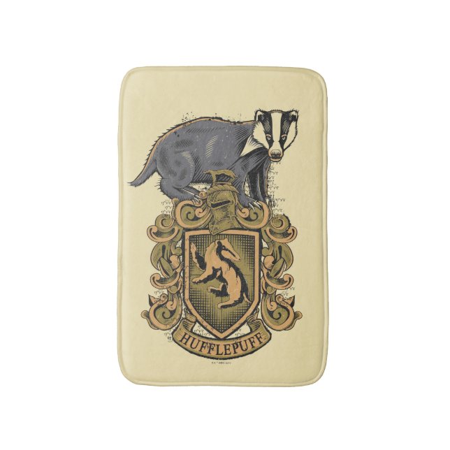 Harry Potter | Hufflepuff-Wappen mit Dachs Badematte (Vorderseite Vertikal)