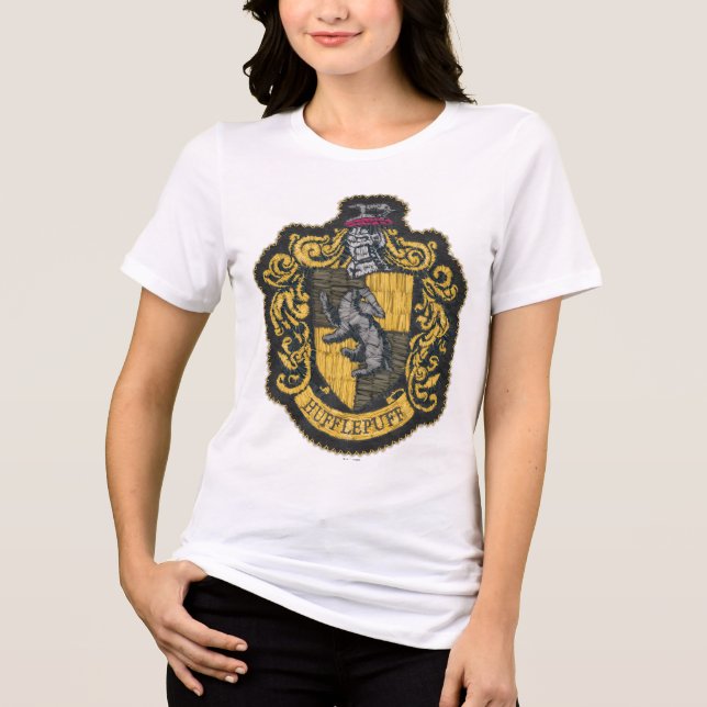 Harry Potter | Hufflepuff-Wappen-Patch Tri-Blend Shirt (Vorderseite)