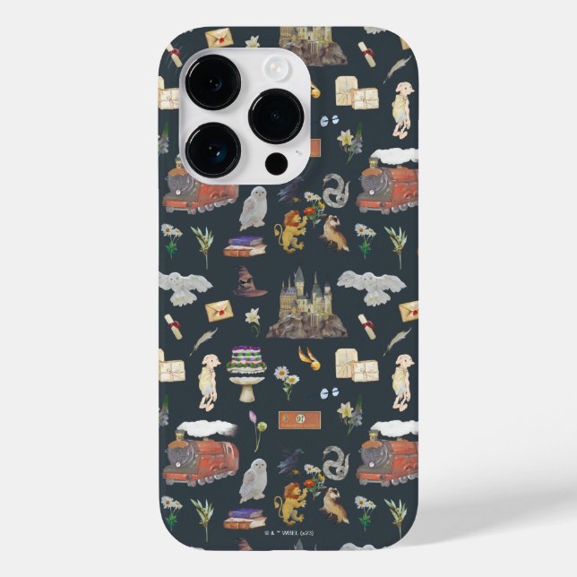 HARRY POTTER™ | Icons Muster Case-Mate iPhone 14 Pro Hülle (Rückseite)