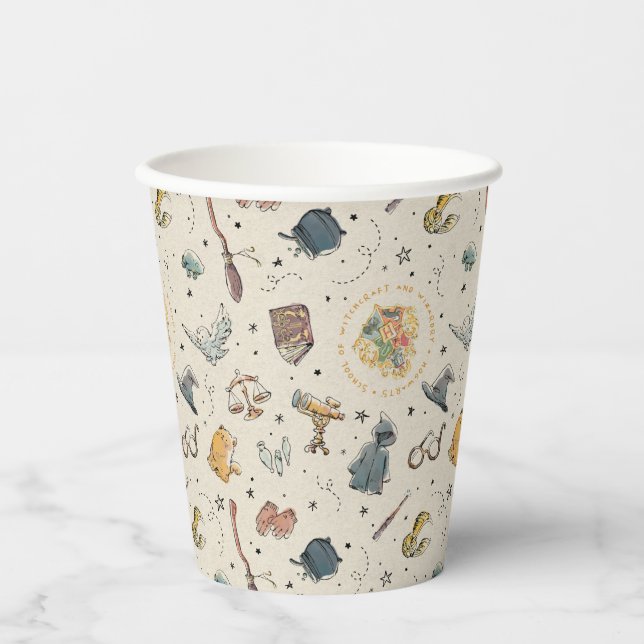 Harry Potter Icons Pattern - Geburtstag Pappbecher (Vorderseite)