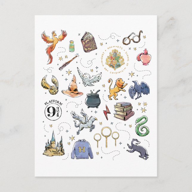 HARRY POTTER™ Icons T Postkarte (Vorderseite)